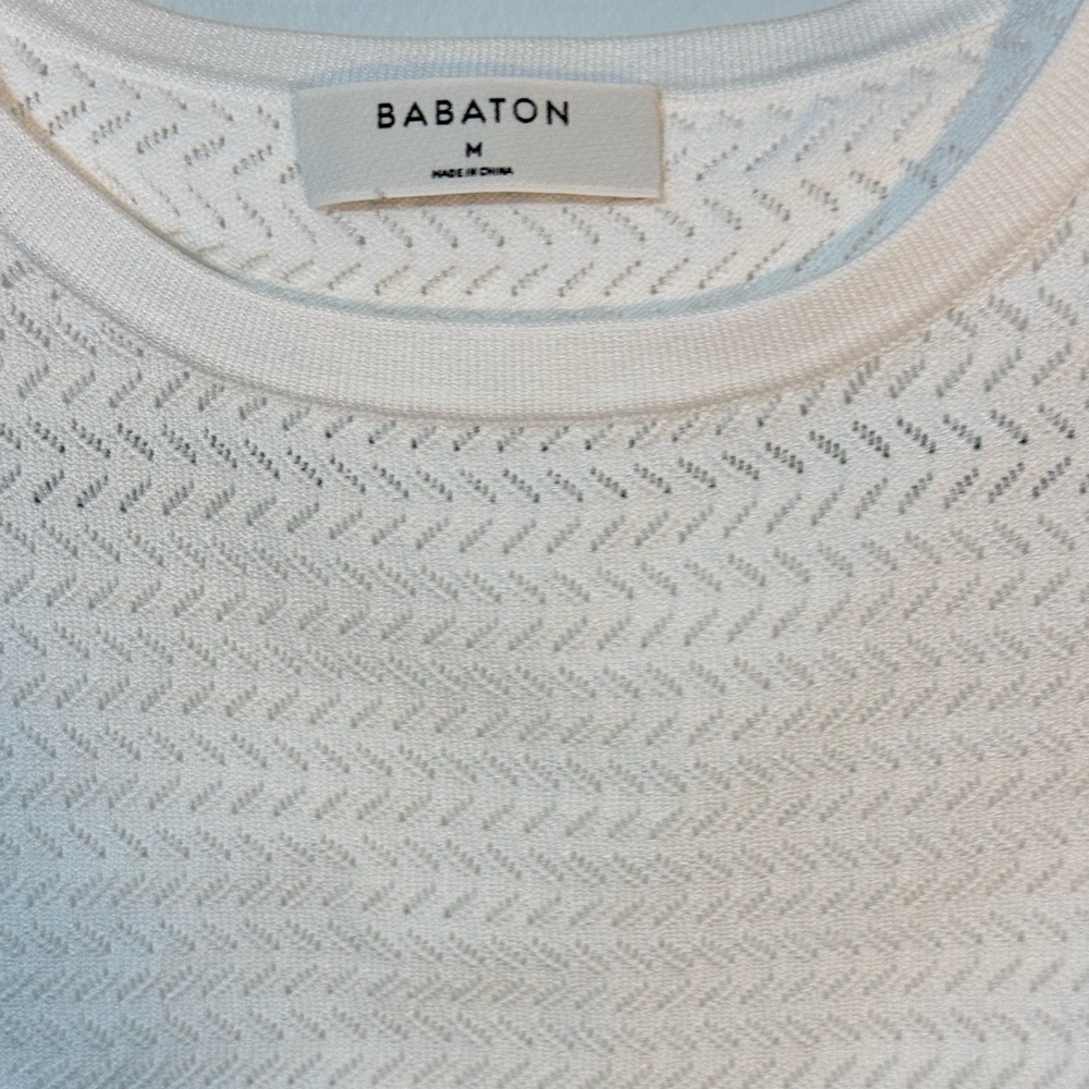 Babaton White Knit Cropped Tank - Picture 5 of 6